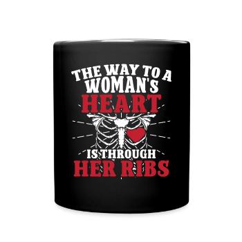 Cardiac Surgeon Way To Womans Heart Cardiac Surgery - Full Colour Mug - black - Front