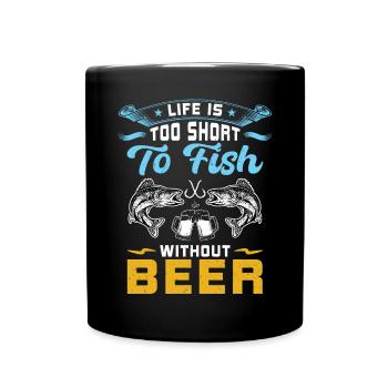 Fish With Beer - Fishing - Full Colour Mug - black - Front