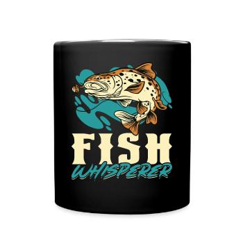 Fish Whisperer - Fishing - Full Colour Mug - black - Front