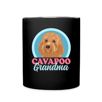 Cavapoo Grandma Dog Owner Cavoodle Gift - Full Colour Mug - black - Front