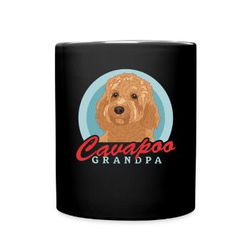 Cavapoo Grandpa Cavoodle Dog Owner Gift - Full Colour Mug - black - Front