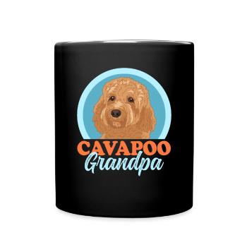 Cavapoo Grandpa Hundebesitzer Cavoodle Geschenk - Tasse einfarbig - Schwarz - Vorne