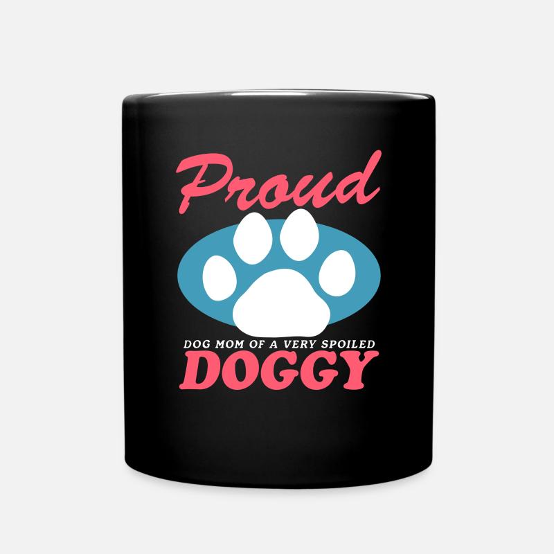 Hundemama Hundebesitzerin Frauchen Hunde Geschenk - Tasse einfarbig - Schwarz