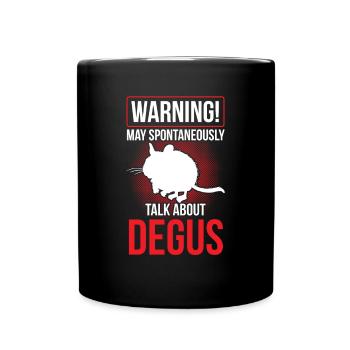Redet über Degu Nagetier Stauchratte - Tasse einfarbig - Schwarz - Vorne