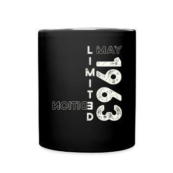 60th Birthday Man Woman May Vintage 1963 Vintage - Full Colour Mug - black - Front