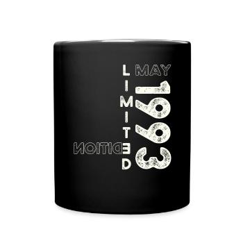 30th Birthday Man Woman May Vintage 1993 Vintage - Full Colour Mug - black - Front