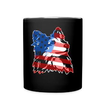 Shetland Sheepdog Shetland Sheepdog Flag - Full Colour Mug - black - Front