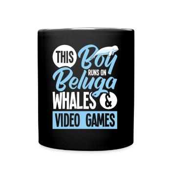 Beluga Whale Beluga Whale Whale Watching Dolphin Dolphin - Full Colour Mug - black - Front