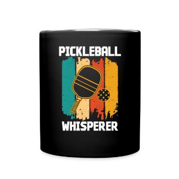 Chuchoteur de pickleball - Mug uni - noir - Devant