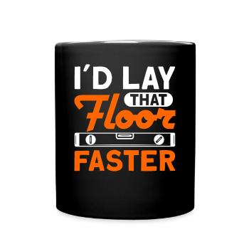 Flooring Flooring Installer Tiler Flooring - Full Colour Mug - black - Front