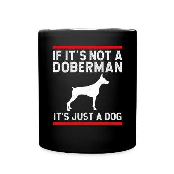 Doberman Pinscher Chien Dobie - Mug uni - noir - Devant
