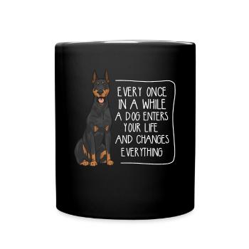 Doberman Pinscher Chien Dobie - Mug uni - noir - Devant