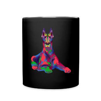 Doberman Pinscher Chien Dobie - Mug uni - noir - Devant