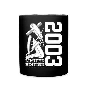 HAIRSTYLIST 2003 STYLIST 23. GEBURTSTAG FRISEUR - Tasse einfarbig - Schwarz - Vorne