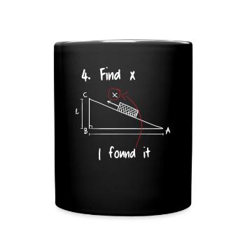 Find X Mathematics Math - Full Colour Mug - black - Front