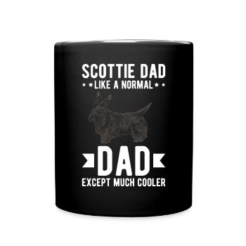 Scottish Terrier Scottie Hund - Tasse einfarbig - Schwarz - Vorne