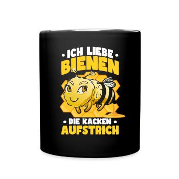 Lustiges Bienen Imker Imkerei Bienenzüchter - Tasse einfarbig - Schwarz - Vorne
