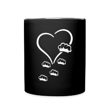 Chefs Design Chef's Hats In A Heart Chef Cook Chef - Full Colour Mug - black - Front