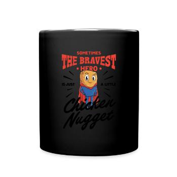 Sometimes the bravest hero is just a small one - Full Colour Mug - black - Front
