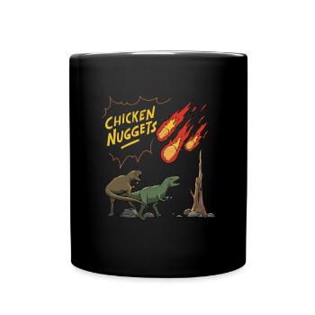 T-Rex Chicken Nuggets Graphique - Mug uni - noir - Devant