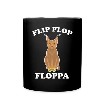 Big Floppa Caracal Cat Meme - Full Colour Mug - black - Front