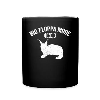 Big Floppa Caracal Cat Meme - Mug uni - noir - Devant