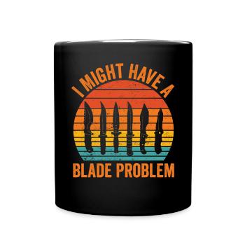 Drôle de collectionneur de couteaux Messersammeln - Mug uni - noir - Devant