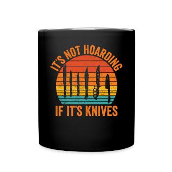 Drôle de collectionneur de couteaux rétro - Mug uni - noir - Devant