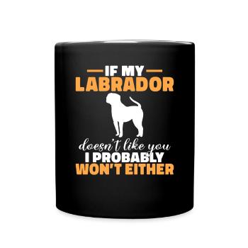 Labrador Liebhaber Geschenke - Tasse einfarbig - Schwarz - Vorne