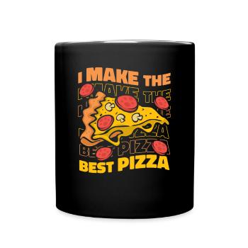 I Make The Best Pizza Pizza Pizzablech Pizzaofen - Tasse einfarbig - Schwarz - Vorne