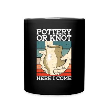 Poterie ou nœud, me voilà - Töpfer - Mug uni - noir - Devant