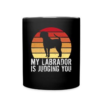 Labrador Liebhaber Geschenke - Tasse einfarbig - Schwarz - Vorne