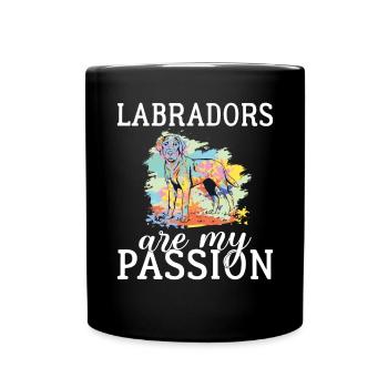 Labrador Liebhaber Geschenke - Tasse einfarbig - Schwarz - Vorne