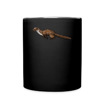 Stone marten I house marten game hunting motif for hunters - Full Colour Mug - black - Front