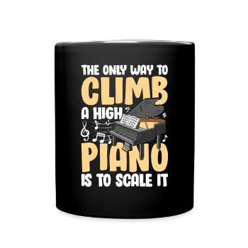To Climb A High Piano Is To Scale It - Tasse einfarbig - Schwarz - Vorne