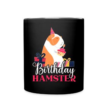 Geburtstag Hamster Liebhaber Hamster Besitzer Nagetier Hammy - Tasse einfarbig - Schwarz - Vorne