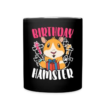 Geburtstag Hamster Liebhaber Hamster Besitzer Nagetier Hammy - Tasse einfarbig - Schwarz - Vorne