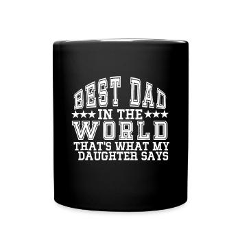 Bester Vater der Welt - Vatertag Lustiges Sagen - Tasse einfarbig - Schwarz - Vorne