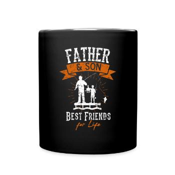 Fisherman Dad Daddy And Son Fishing Fathers Day Ou - Full Colour Mug - black - Front
