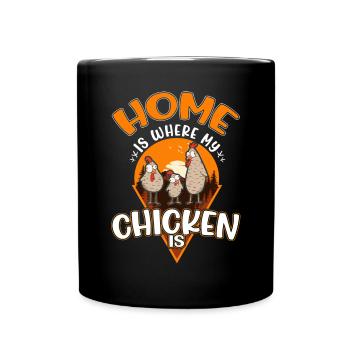 Poulets Home Farmer Poulet - Mug uni - noir - Devant