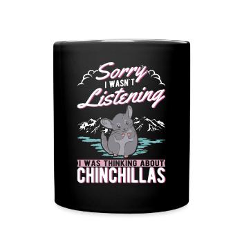 Chinchilla Cadeau Souris Laineuse Chinchilla à queue courte - Mug uni - noir - Devant
