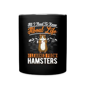 Hamster Gift Hamster Wheel Golden Hamster - Full Colour Mug - black - Front