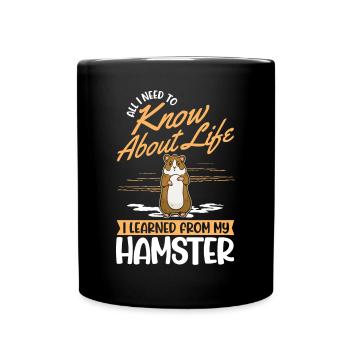 Hamster Gift Hamster Wheel Golden Hamster - Full Colour Mug - black - Front