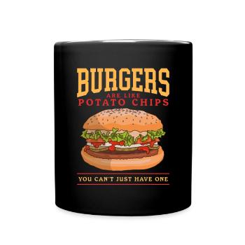 hamburger burger fast-food fast-food cadeau de restauration rapide - Mug uni - noir - Devant