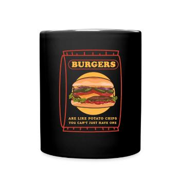 hamburger burger fast-food fast-food cadeau de restauration rapide - Mug uni - noir - Devant