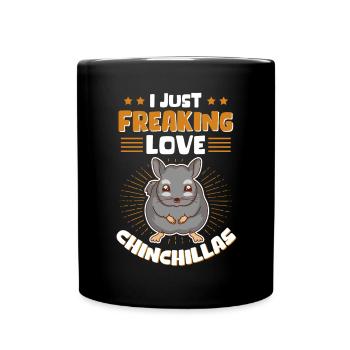 Chinchilla Besitzer Chinchillas Geschenk - Tasse einfarbig - Schwarz - Vorne