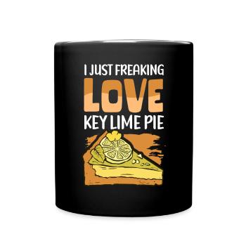 Lime Pie Cake Lemon Cake Gift - Full Colour Mug - black - Front