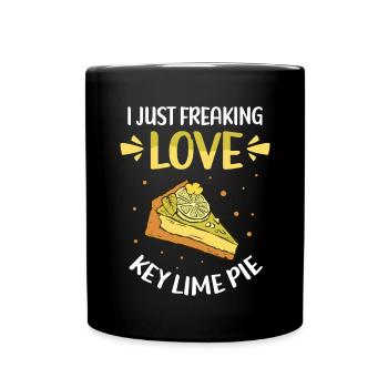 Lime Pie Lemon Cake Cake Gift - Full Colour Mug - black - Front