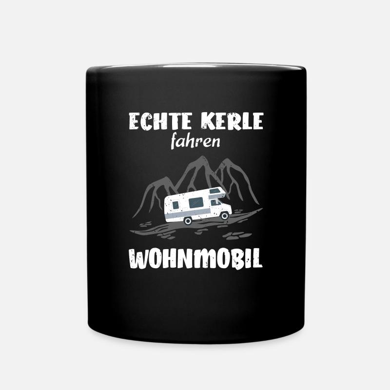 Wohnmobil Lustig Mann Kerl - Tasse einfarbig - Schwarz
