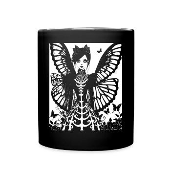 Fairycore Ästhetik Grunge Skelett Fee Goth G - Tasse einfarbig - Schwarz - Vorne